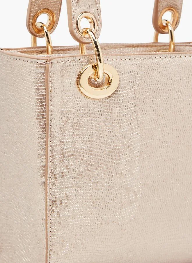 Flora Bella By Shoexpress Textured Crossbody Bag With Detachable Strap Ramadan Collection